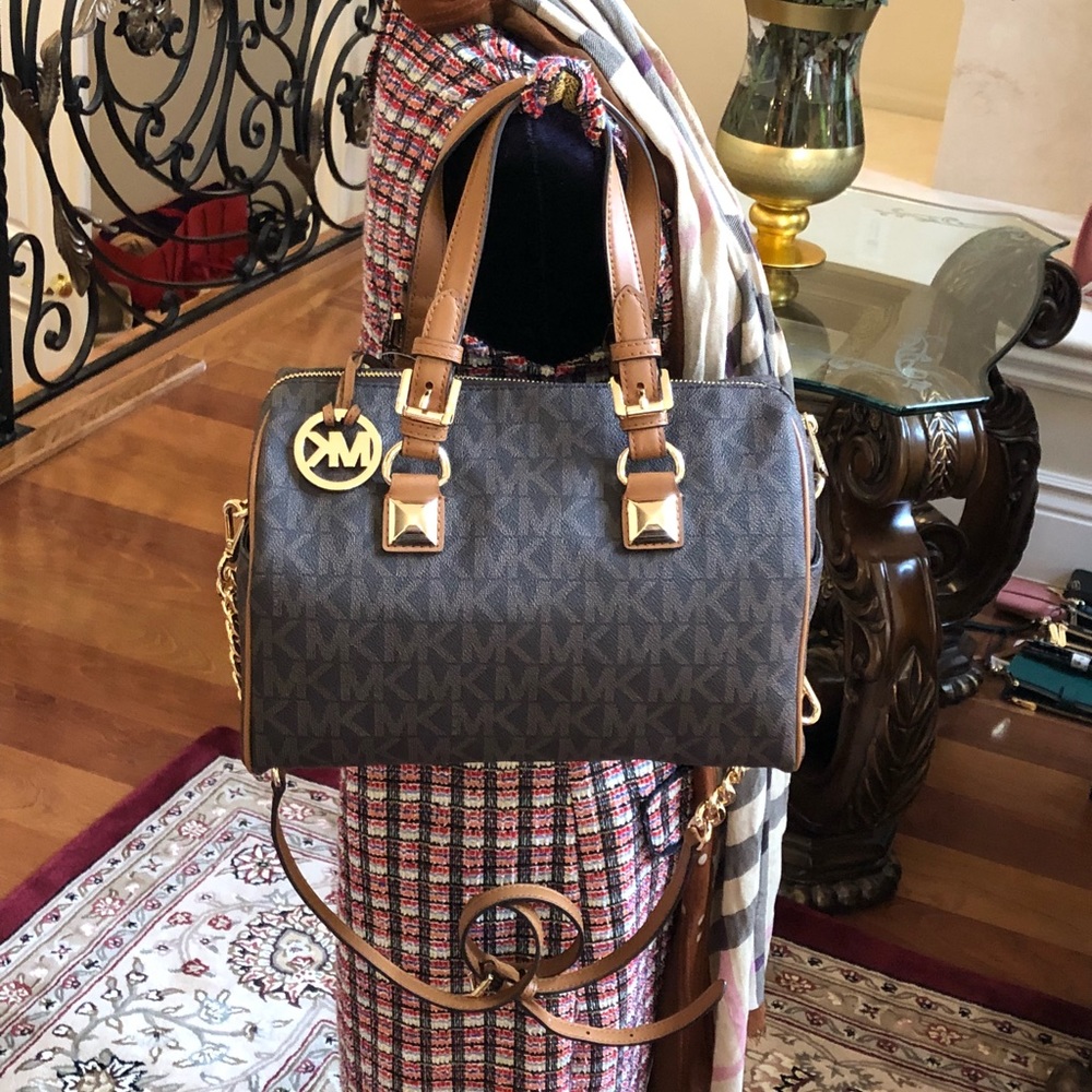 2pcs Michael Kors Grayson MD Chain Satchel&Wallet - Picture 7 of 8
